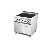 Fourneau vitrocéramique 4 zones radiantes four électrique GN 2/1 Gastro M NC