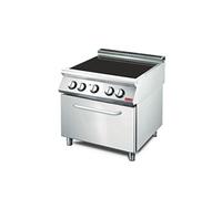 Fourneau vitrocéramique 4 zones radiantes four électrique GN 2/1 Gastro M NC