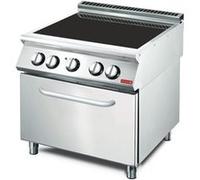 Fourneau vitrocéramique 4 zones radiantes four électrique GN 2/1 Gastro M NC