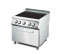 Fourneau vitrocéramique 4 zones radiantes - four électrique GN 2/1 - Gastro M