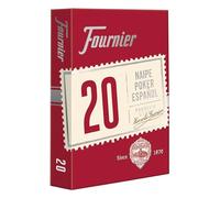 Fournier F21002- Jeu de Carte de Poker Espagnol N°20, 55 Cartes, Assortiment de Couleurs, Bleu ou Rouge