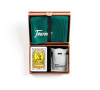 Fournier - F31023 - Coffret de Jeu de Cartes en Cuir synthétique,10 años to 99 años, Marron