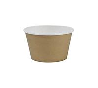 FourniResto - Gobelet à café 10 cl - Recyclable Carton Couleur Kraft Intérieur Blanc - Lot de 50 Ecologique
