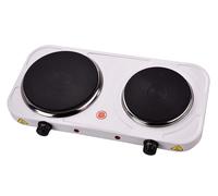 Fournisseur Électrique 2 Plaques, Noir Et Argent, Plastique Et Aluminium, 2500W