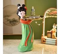 Fourniture d'artisanat créatif Han Tang Dynasty Tray's Tray Home Living Room Bureau Strays Fruit Tray Decoration Crafts Living Room Sculpture (Type: A)