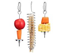 Fournitures D'alimentation Du Perroquet - 3PCS Forks De Friandises En Acier Inoxydable, Accessoires D'oiseau D'enrichissement | Outils De Recherche De Nourriture Pour Les Amateurs De Parakeet De La Ma