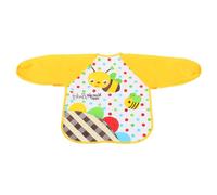 Fournitures d'alimentation pour bébé, conception de boucle à crochet Taille réglable Bavoir à manches longues Matériau en polyester Imperméable et antisalissure pour les bébés de moins de