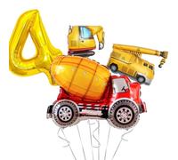 Fournitures d'anniversaire de construction - 4 ans, kit de guirlande de ballons pour décorations de fête en quarantaine