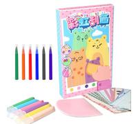 Fournitures d'art pour enfants de 6 à 8 ans, papier à colorier pour enfants - Rainbow Art Livre de 35 pièces, jeu de peinture pour enfants, carnet à gratter pour voyage, jour