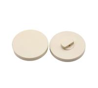 Fournitures d'artisanat Boutons coupe-vent plats blancs à pied haut Boutons de peinture en aérosol à tige en résine Accessoires de bouton Matériel de couture décoratif(White-15mm)