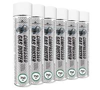 Fournitures de bureau 6x 750ml AABCOOLING Home&Office Bombe a Air Comprimé Gas Duster 750ml K3, Dépoussiérant en Spray, Nettoyage de l'équipement de bureau, Sans Odeur Dépoussiérant