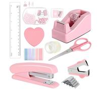 Fournitures De Bureau Comprenant Une Agrafeuse Des Notes Autocollantes Des Ciseaux À Agrafes Un Dissolvant D'agrafes Trombone Coupe-ruban Pour L'école Le L'organisateur De