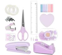 Fournitures De Bureau Comprenant Une Agrafeuse Des Notes Autocollantes Des Ciseaux À Agrafes Un Dissolvant D'agrafes Trombone Coupe-ruban Pour L'école Le L'organisateur De