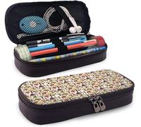 Fournitures De Bureau Écriture Trousses Abstract Makeup Pencil Case Colorful Geometrical Shapes With Gaps Circles Oval Lines Mix Pattern For School And Office Supplies W3.5xl7.9 Orange Green Pale Blue