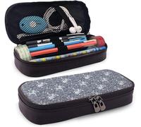 Fournitures De Bureau Écriture Trousses Pu Leather Pencil Case Repeat After Me I Am Free Pen Stationery Pouch Bag Zippered Pencil Cosmetic Makeup Pouch Bag For School Work Office