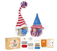 Fournitures de crochet pour débutants, kit de démarrage au crochet | Kit de démarrage Gnome étape par étape Kit de crochet | Ensemble de crochet portable avec fil, fournitures de crochet pour débutant