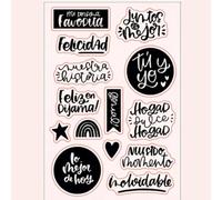 Fournitures de fabrication de cartes, tampons pour travaux manuels, 11 x 16 cm, mot espagnol phrase commune, feuille de sceau en silicone transparent pour scrapbooking, décoration d'album photo