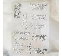 Fournitures de fabrication de cartes, tampons pour travaux manuels, 11 x 16 cm, mot espagnol phrase en silicone transparent pour scrapbooking, décoration d'album photo