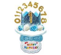 Fournitures de fête d'anniversaire pour chien - Chapeau réglable avec numéro | Décorations d'anniversaire pour animaux de compagnie - pour photos d'adoption de chats, petits animaux, maison et
