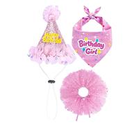 Fournitures De Fête d'anniversaire pour Chien - Ensemble De Chapeau Bandana, Accessoires De Tenue De Célébration pour Animaux De Compagnie, Kit De Vêtements Mignons Réglables | Solution De Décoration