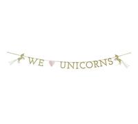 Fournitures de fête Licorne Talking Tables | Guirlande de banderoles en papier Licorne | Idéal pour les fêtes de filles et les anniversaires | Pa