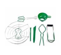 Fournitures de mise en conserve en acier inoxydable - Kit d'outils de mise en conserve de 7 pièces, ensemble de conservation complet | Peut clip, clip de nourriture, couvercle, pince, poussoir de