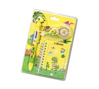 Fournitures de papeterie pour de dessin animé avec cahier, stylo à bille multicolore, correction blanche pour les étudiants d ' âge préscolaire, outils d ' apprentissage pour