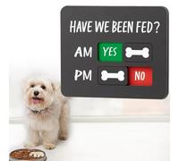 Fournitures de rappel d'alimentation pour chien et chat avec aimant, panneau d'alimentation AM PM avec option Oui Non, pour la gestion de la santé et empêchant la suralimentation