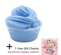 Fournitures De Slime Moelleux De 60ml, Breloque Slime Nuage Argile Douce Polymère Beurre Modèle Pâte À Modeler Mastic Slime Kits Jouets Pour Enfants - Bleu