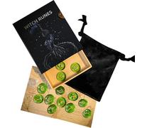 Fournitures de sorcellerie, Runes Set 13pcs Rune Stones avec guide et pochette en velours fournit des outils de divination la sorcellerie pour les débutants et les utilisateurs expérimentés