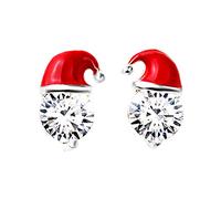 Fournitures Découvertes Kits compatible with Machine Kits strass clouté bonhomme de neige chapeau d'oreilles chapeau rouge d'oreilles en argent pour les femmes Perçant Fabricant (Silver, One Size)