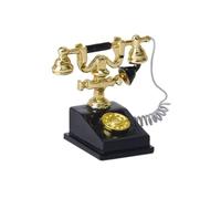 Fournitures délicates pour Maison de poupée 1:12, Petit téléphone rétro, Mini Maison, Artisanat, scène de Jeu Miniature, modèle 1:12, Accessoires décoration pour poupée