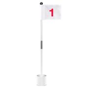 Fournitures d'entraînement de golf pour golfeurs - Kit de pratique de drapeau, drapeaux de golf avec porte-gobelet | Débutants et amateurs de golf, utilisation facile.