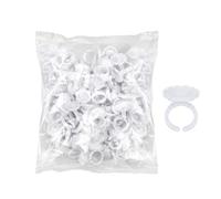 Fournitures d'extension de cils,Anneaux de colle d'extension de cils | Coupe d'anneau de colle pour cils, porte-colle à cils Blossom, 100pcs Anneau Fanning Cups Fournitures de cils