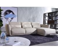 Fournitures Italie Canapé en cuir Canapé d'angle Siège Paysage L Forme Luxe Vivre Coussins