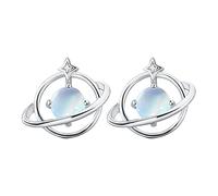 Fournitures Moules Outils Trousse Examen Bijoux Silver Color Creative Blue Zircon Planet Stud Earrings & Necklaces Sets Wedding Jewelry Étau Nettoyeur Impressionner Stylo Bijoux (GD1, One Size)