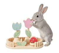 Fournitures pour animaux de compagnie sur le thème du jardin - Jouet à mâcher pour hamster | Jouet à mâcher en bois pour les dents, jouet à mâcher pour hamster nain, bloc en bois coloré pour petits