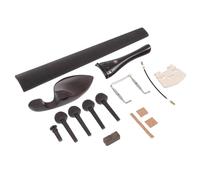 Fournitures pour Violon 4/4 en Ébène, Ensemble de Pièces | Bois D’ébène et Érable, Transmission Sonore Soignée, Finition Précise, Fingerboard, Code et Liège Couleur Aléatoire