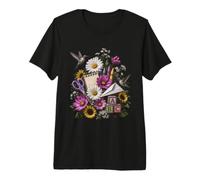 Fournitures Scolaires en Forme de Marguerite pour Enseignant T-Shirt Haut de Gamme