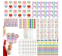 Fournitures Scolaires Mignonnes Et Esthétiques,Crayons à Écrire - Trousse Complète pour - Cadeau Pour Anniversaire Classe Élèves Saint-Valentin Garçons Filles