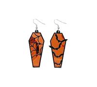 Fournitures Trousse Petite Outils Découvertes Bijoux Spooktacular Halloween d'oreilles Acrylique Cercueil & Chauve-Souris Bijoux Pour Femme Soirée compatible with Machine Décor Pince (Red, One Size)