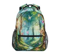 Fourré Enchanté Des Fées Sacs D'École Confort Cartables Scolaires Unisexe Cartable Scolaire Pour Vélo Sport Travail 29X40Cm