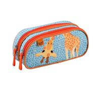 Quo Vadis - Trousse scolaire - Rectangle - Animascot - Multicolore - Toile (polyester) - 2 compartiment(s) - Visuel girafe