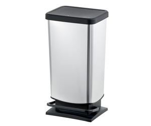 Fourre-tout décor inox 40 L
