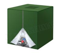 Fourre-Tout Ibc Extérieur Avec Fermeture Éclair,Housses Polyvalentes,Accessoires Ibc,Réservoir D'eau Polyester,Argent,Vert,Noir,275 Gallons,1000l - Type Green Zipper 210