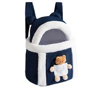 Fourre-Tout pour Petits Animaux - Sac À Dos Portable en Toile 28x21x36cm | Caisse Douce pour, Lit De Chenil Confortable Rembourré en Éponge, Sac De Transport Réglable À Ouverture Supérieure Dur