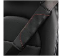 Fourreau Ceinture Sécurité Voiture pour Audi A3 Sportback (8Y) 2020-2024, Cuir Carbone Coussinet Protection Épaule Anti-Frottement Housse Accessoires Intérieur Voiture Respirant,A/Black