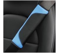 Fourreau Ceinture Sécurité Voiture pour Audi A5 (B10) 2024-2026, Cuir Carbone Coussinet Protection Épaule Anti-Frottement Housse Accessoires Intérieur Voiture Respirant,C/Black and Blue