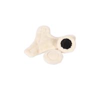 HKM Fourrure d'agneau synthétique pour 13622, lot de 3 Naturel One Size