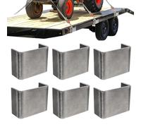 Fourreau de piquet à souder pour remorque 6 pièces à souder, support | Râtelier Latéral pour Benne de Camion pour des piquets de 50 x 100 mm et ridelles util